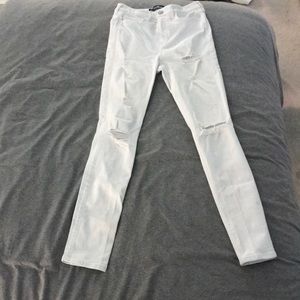 White distressed Hollister jeans